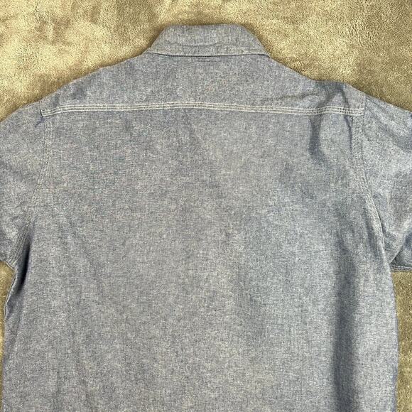 Vintage Carhartt Gray Jacket Shirt Mens L Denim Canvas Union Label USA Chore - Picture 7 of 10